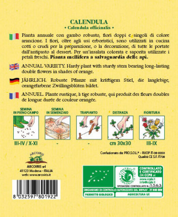 Calendula officinalis - Organic Seeds