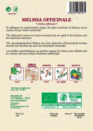Melissa Officinale - Organic Seeds