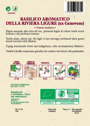 Basilico Genovese - Sementi Biologiche