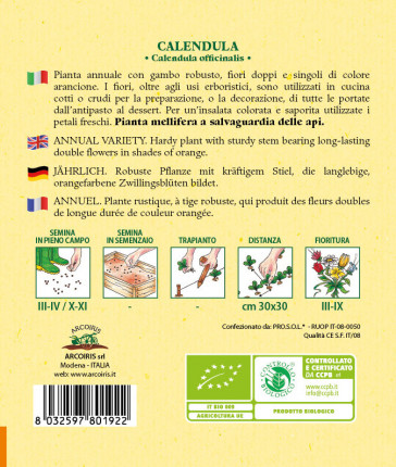 Calendula - Sementi Biologiche