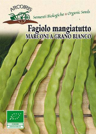 Fagiolo Rampicante Marconi a Grano Bianco - Sementi Biologiche