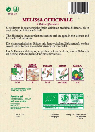 Melissa Officinale - Sementi Biologiche