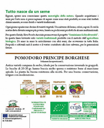 Pomodoro Principe Borghese - Sementi Biologiche