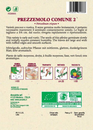 Prezzemolo Comune 2 - Sementi Biologiche