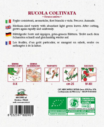Rucola Coltivata - Sementi Biologiche