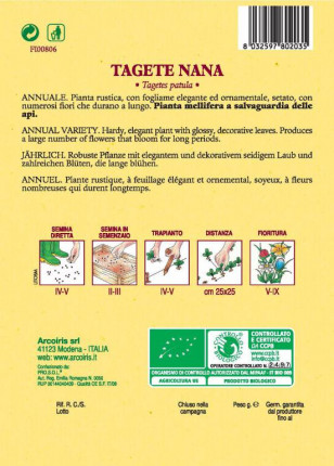 Tagete Nana - Sementi Biologiche