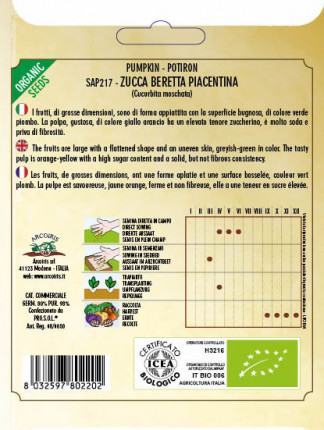 Zucca Beretta Piacentina - Sementi Biologiche